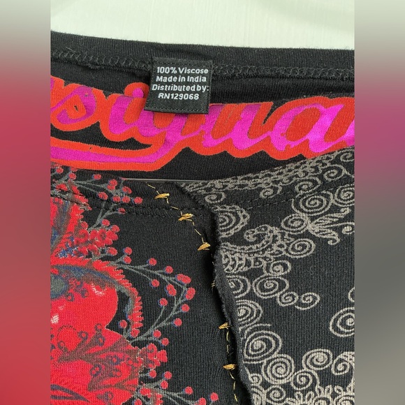 Desigual Women’s Floral Abstract Boat Neck Long Sleeve (Size M) - Picture 3 of 7
